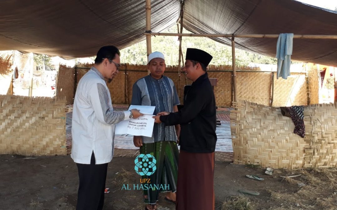 UPZ Al Hasanah Salurkan Donasi untuk Masjid Lombok