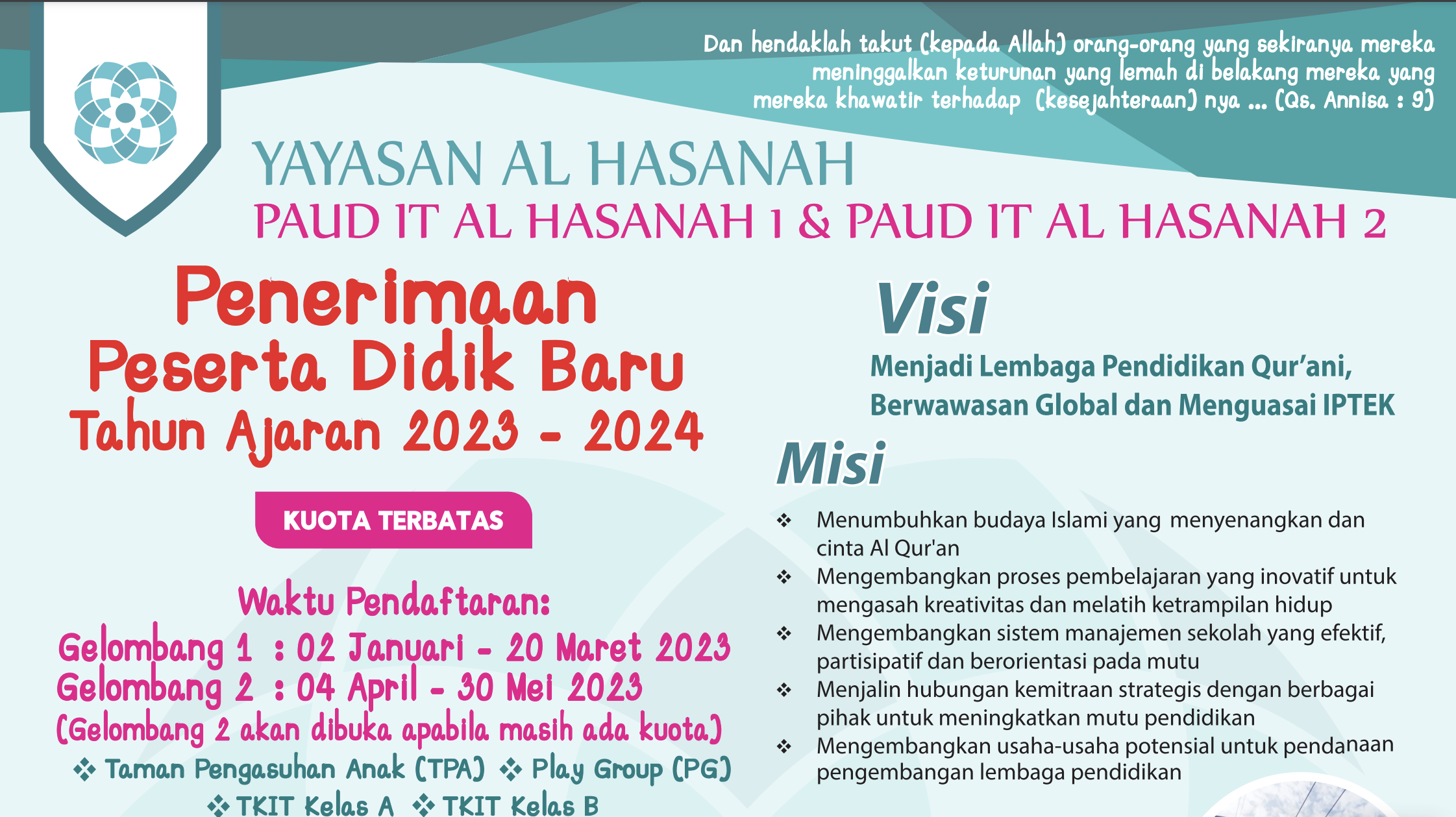 flyer-ppdb-paudit-alhasanah-2023-2024