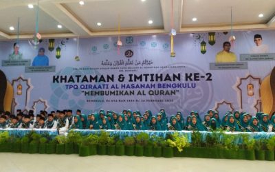 115 Santri Ikuti Khataman dan Imtihan TPQ Qiraati Al Hasanah Bengkulu